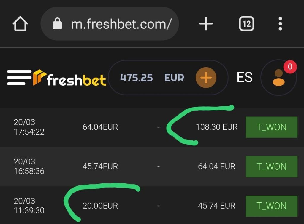 reto tipstpo freshbet acertado