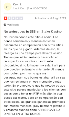 Stake Comentario Negativo 2